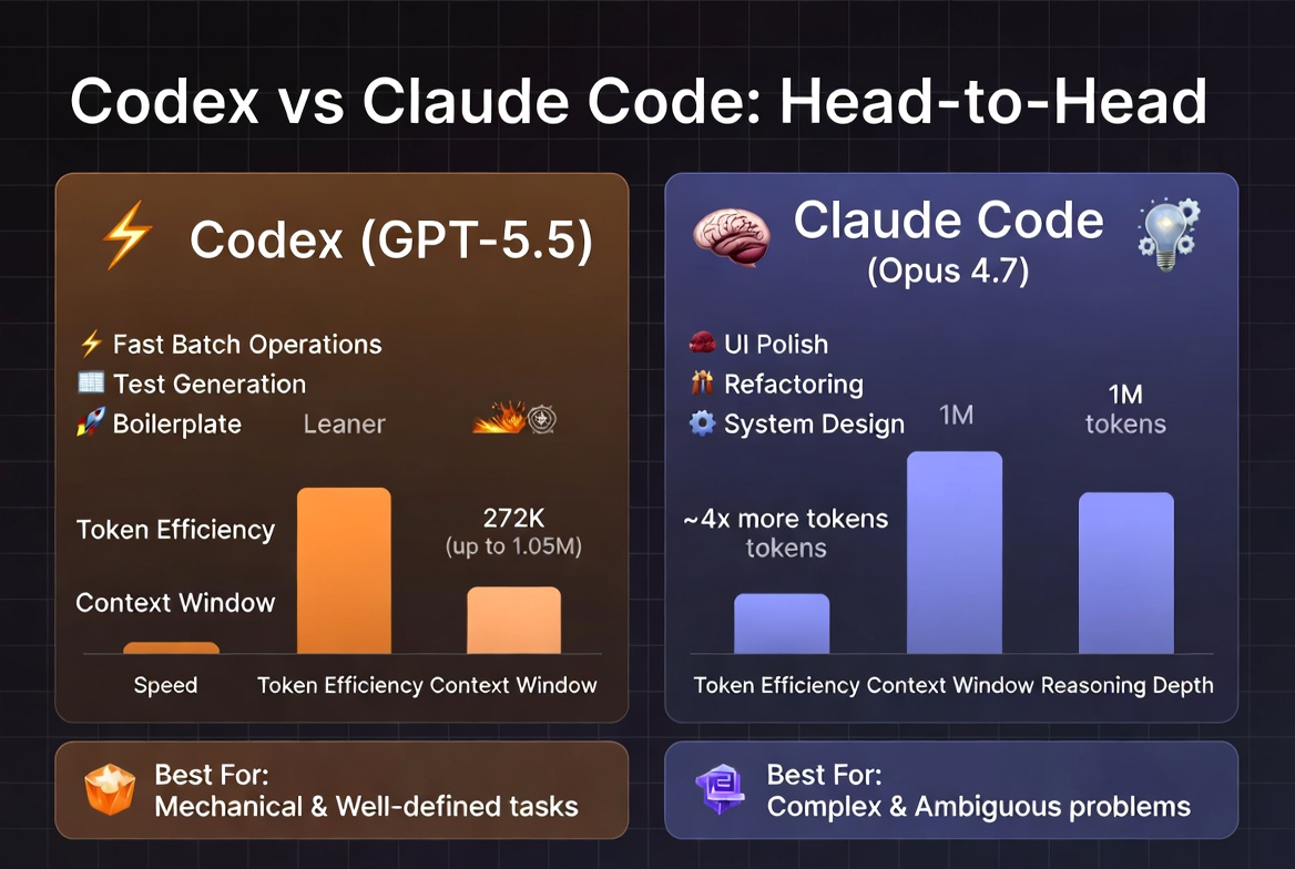 Codex vs Claude Code comparison